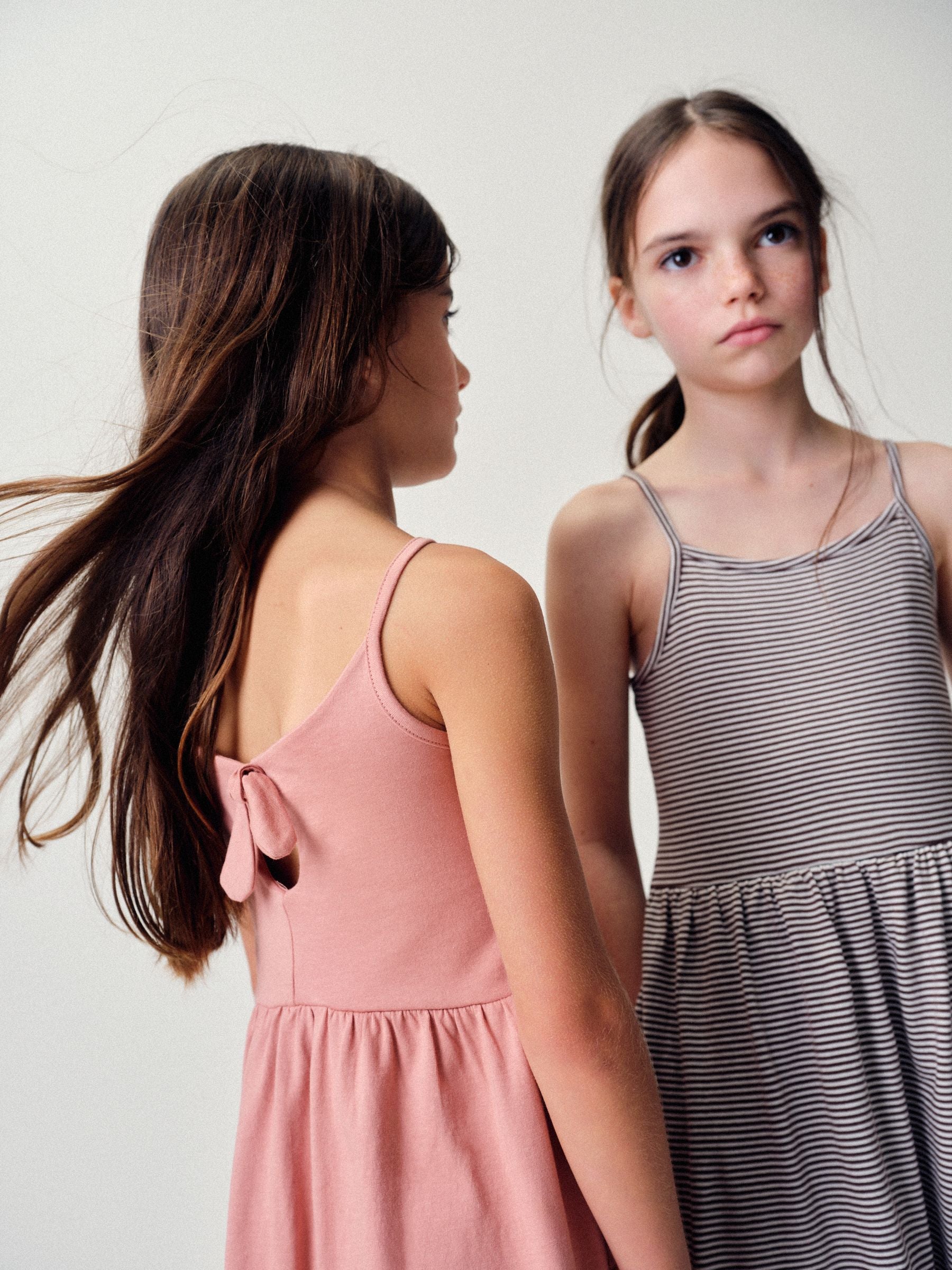The Set 3 Pack Strappy Bowback Dresses Pink/Stripe/Brown image 5