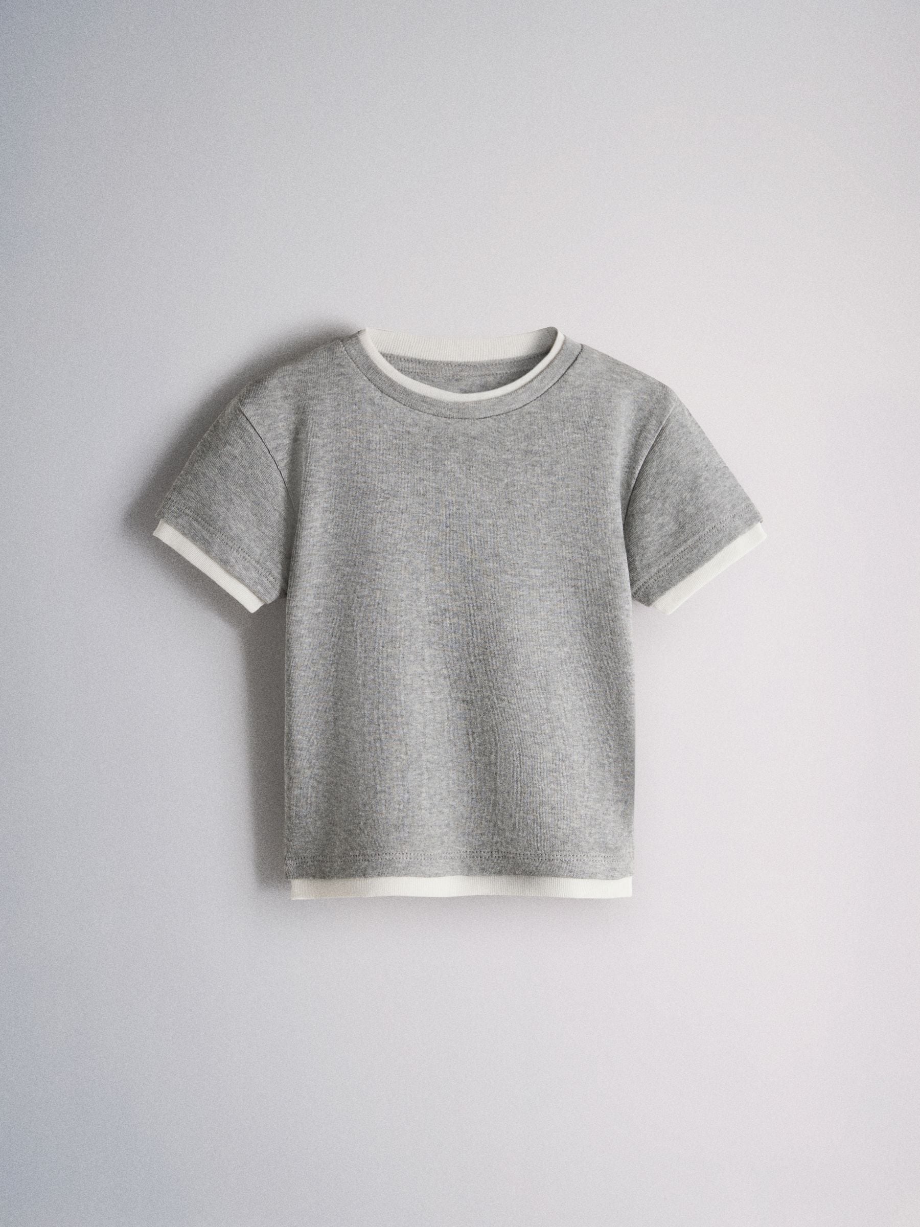 Dsiney Kidz - The Set 3 Pack Mock Layer Short Sleeve Jersey T-Shirt Grey Marl/Ecru/Pink image 2