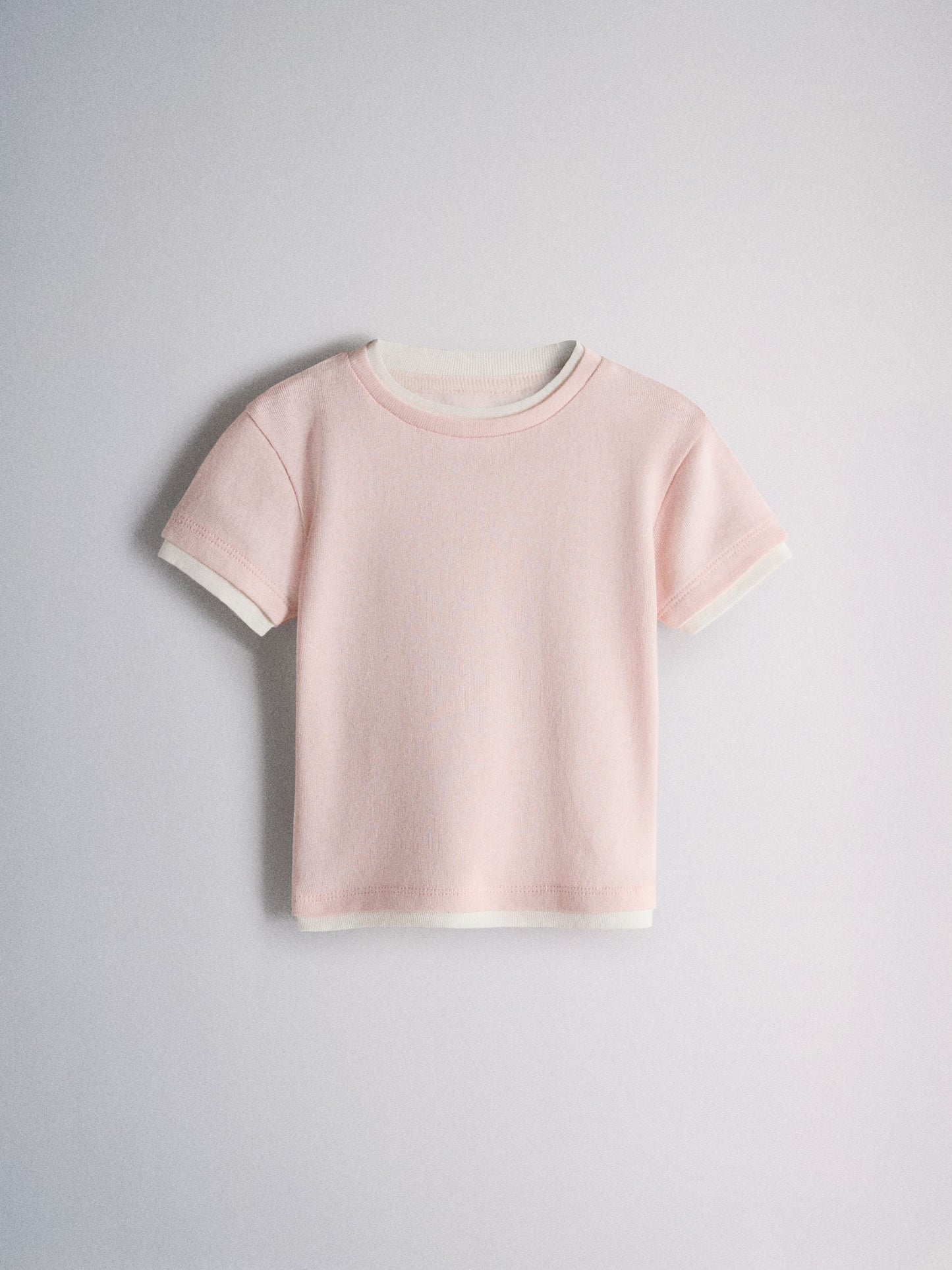 Dsiney Kidz - The Set 3 Pack Mock Layer Short Sleeve Jersey T-Shirt Grey Marl/Ecru/Pink image 3