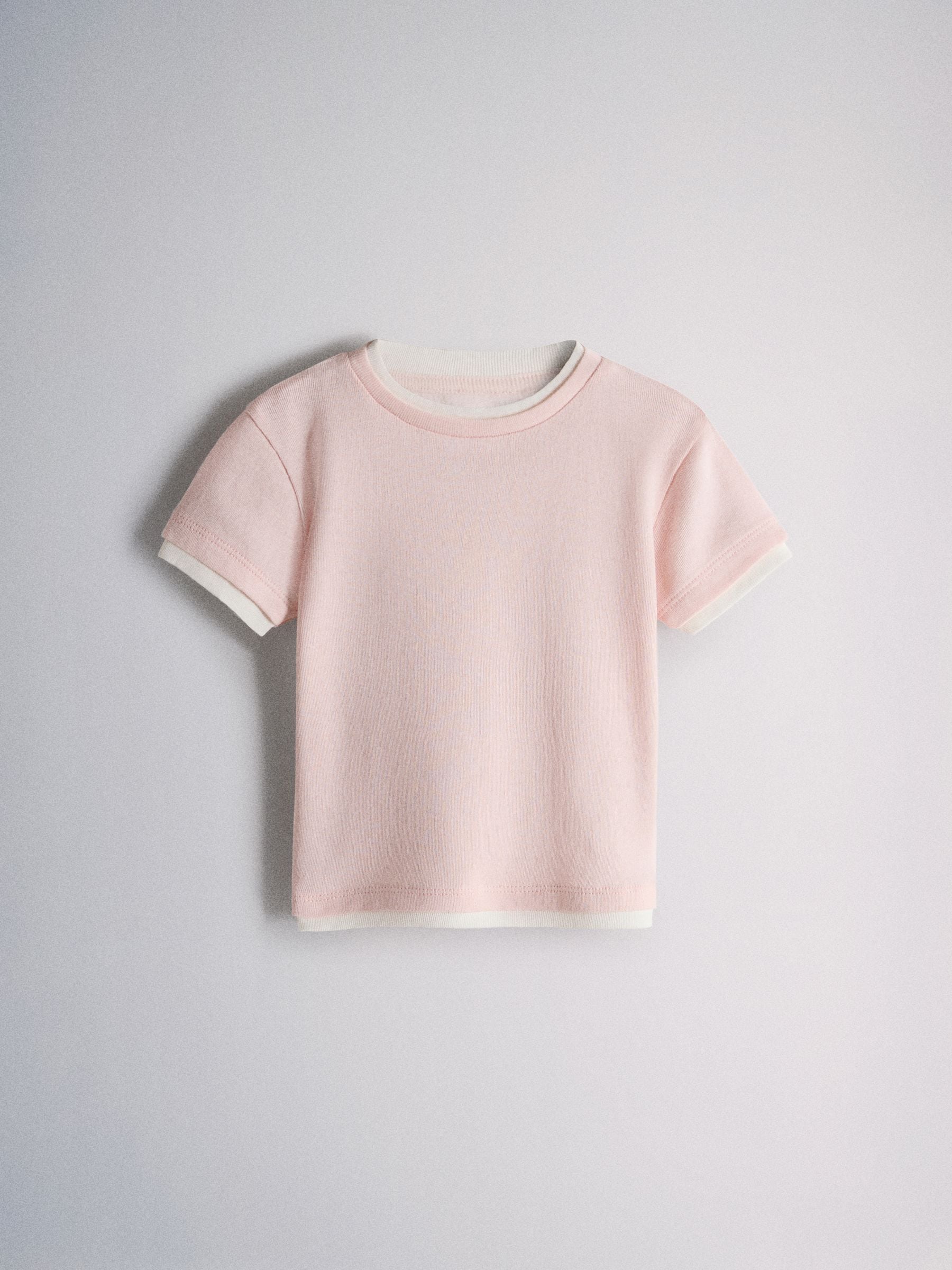 Dsiney Kidz - The Set 3 Pack Mock Layer Short Sleeve Jersey T-Shirt Grey Marl/Ecru/Pink image 3