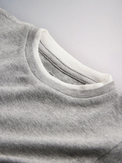 Dsiney Kidz - The Set 3 Pack Mock Layer Short Sleeve Jersey T-Shirt Grey Marl/Ecru/Pink image 5