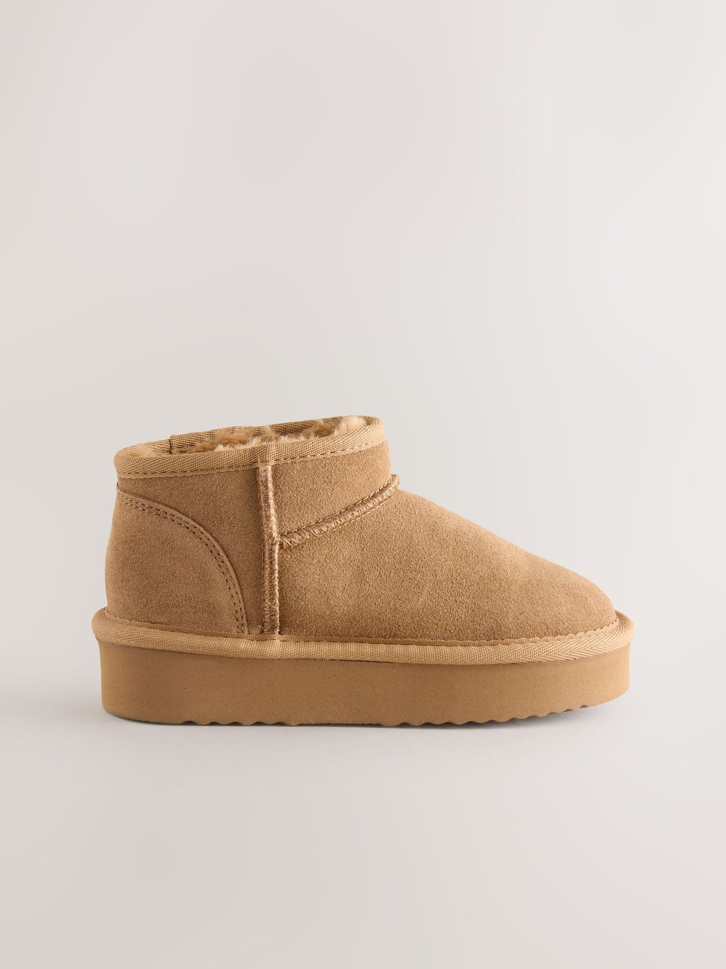 Tan Brown Standard Fit (F) Water Repellant Suede Pull On Boots image 2