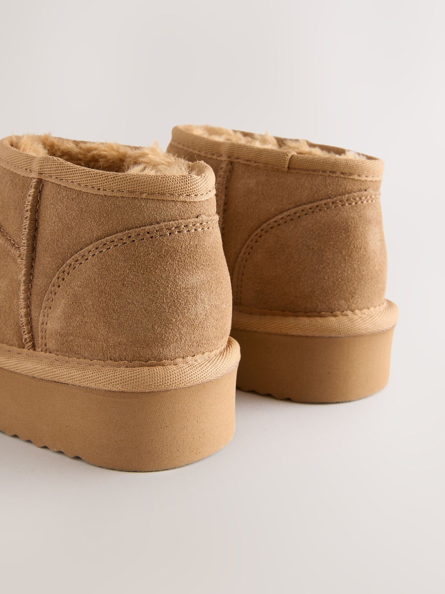 Tan Brown Standard Fit (F) Water Repellant Suede Pull On Boots image 4