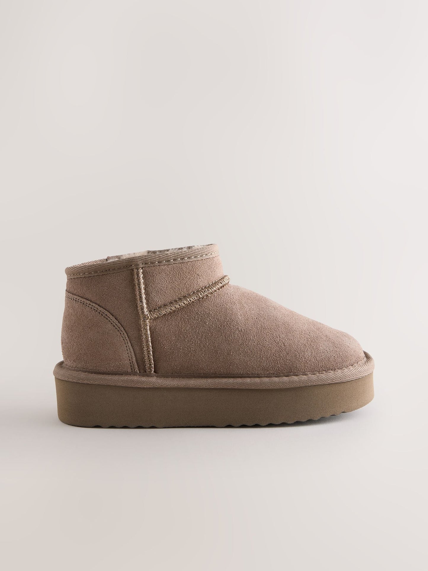 Mink Brown Wide Fit (G) Water Repellant Suede Pull On Boots image 2