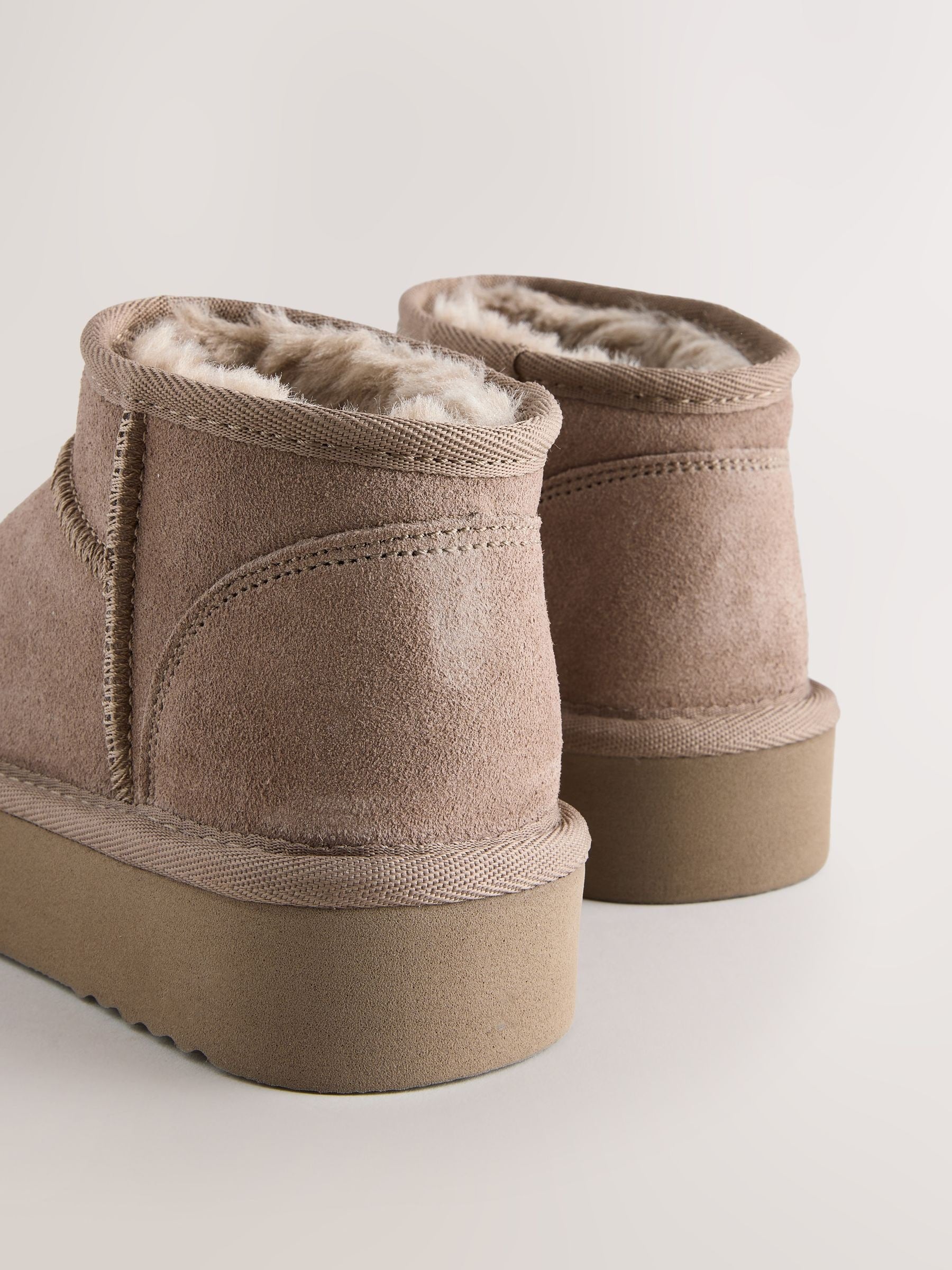Mink Brown Wide Fit (G) Water Repellant Suede Pull On Boots image 3