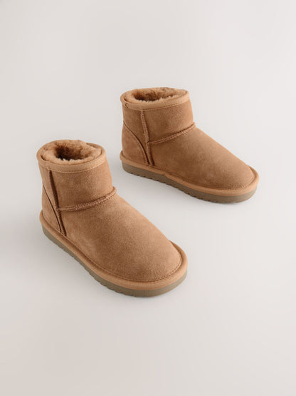 Tan Brown Standard Fit (F) Water Repellant Suede Pull On Boots image 1