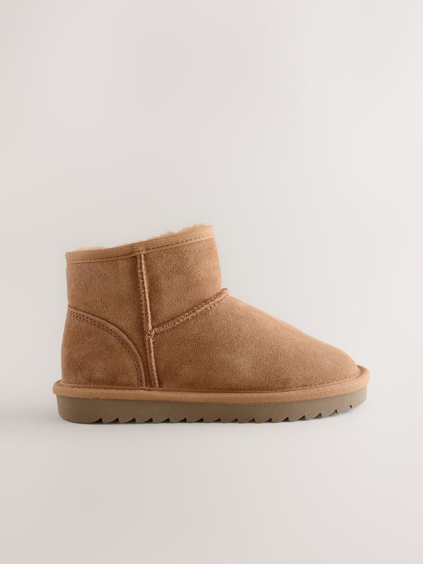 Tan Brown Standard Fit (F) Water Repellant Suede Pull On Boots image 2