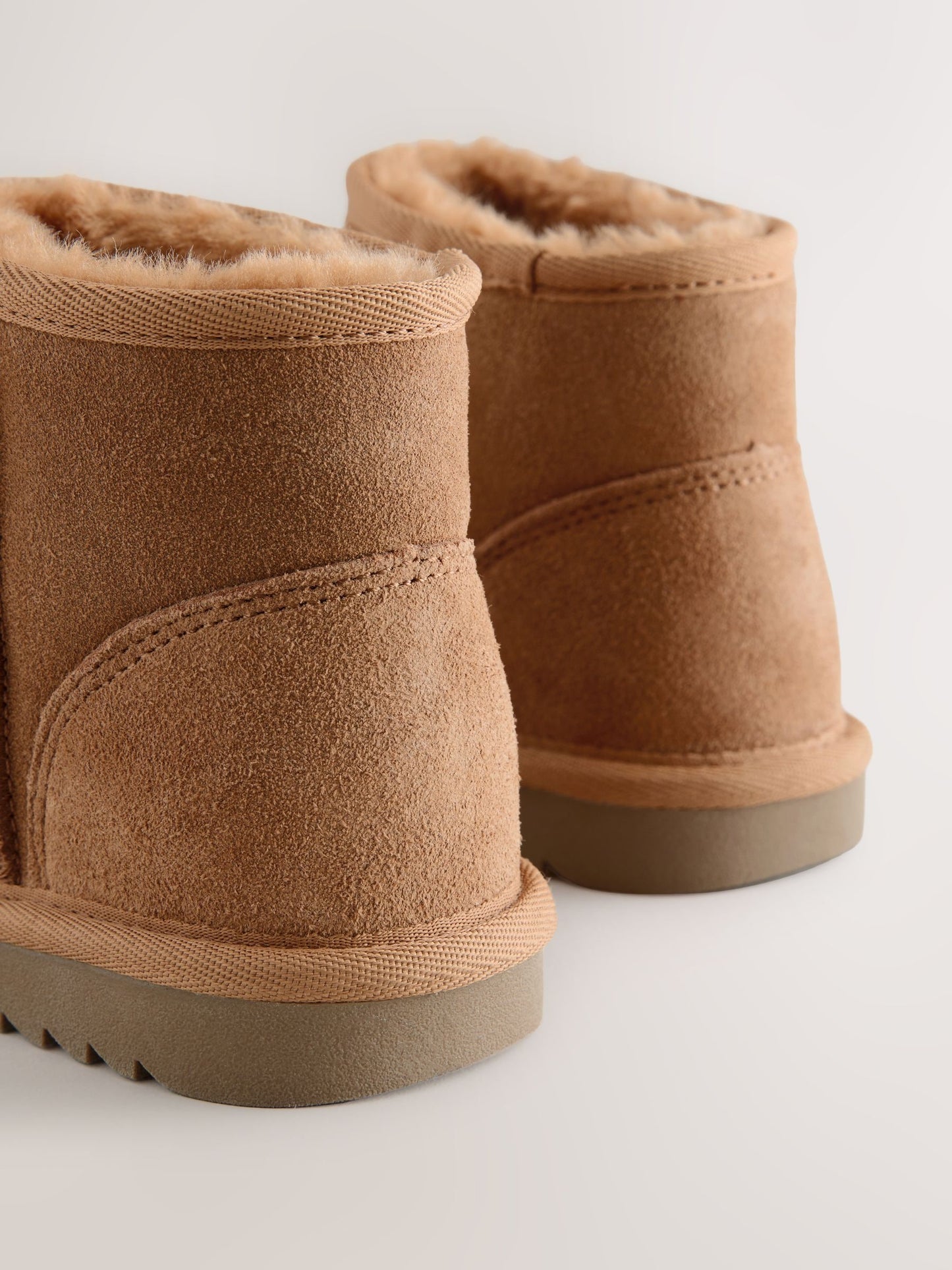 Tan Brown Wide Fit (G) Water Repellant Suede Pull On Boots image 3