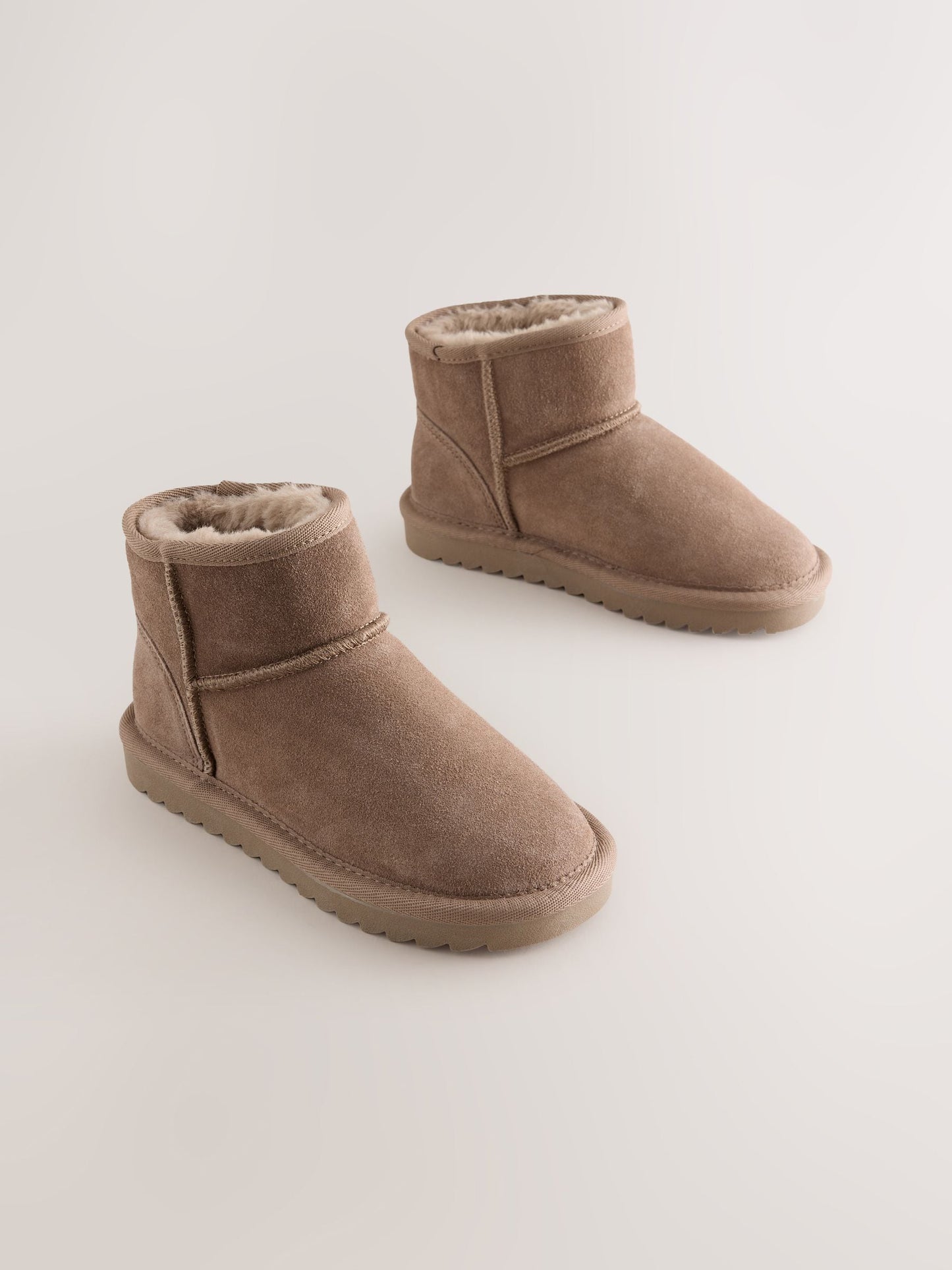Mink Brown Wide Fit (G) Water Repellant Suede Pull On Boots image 1