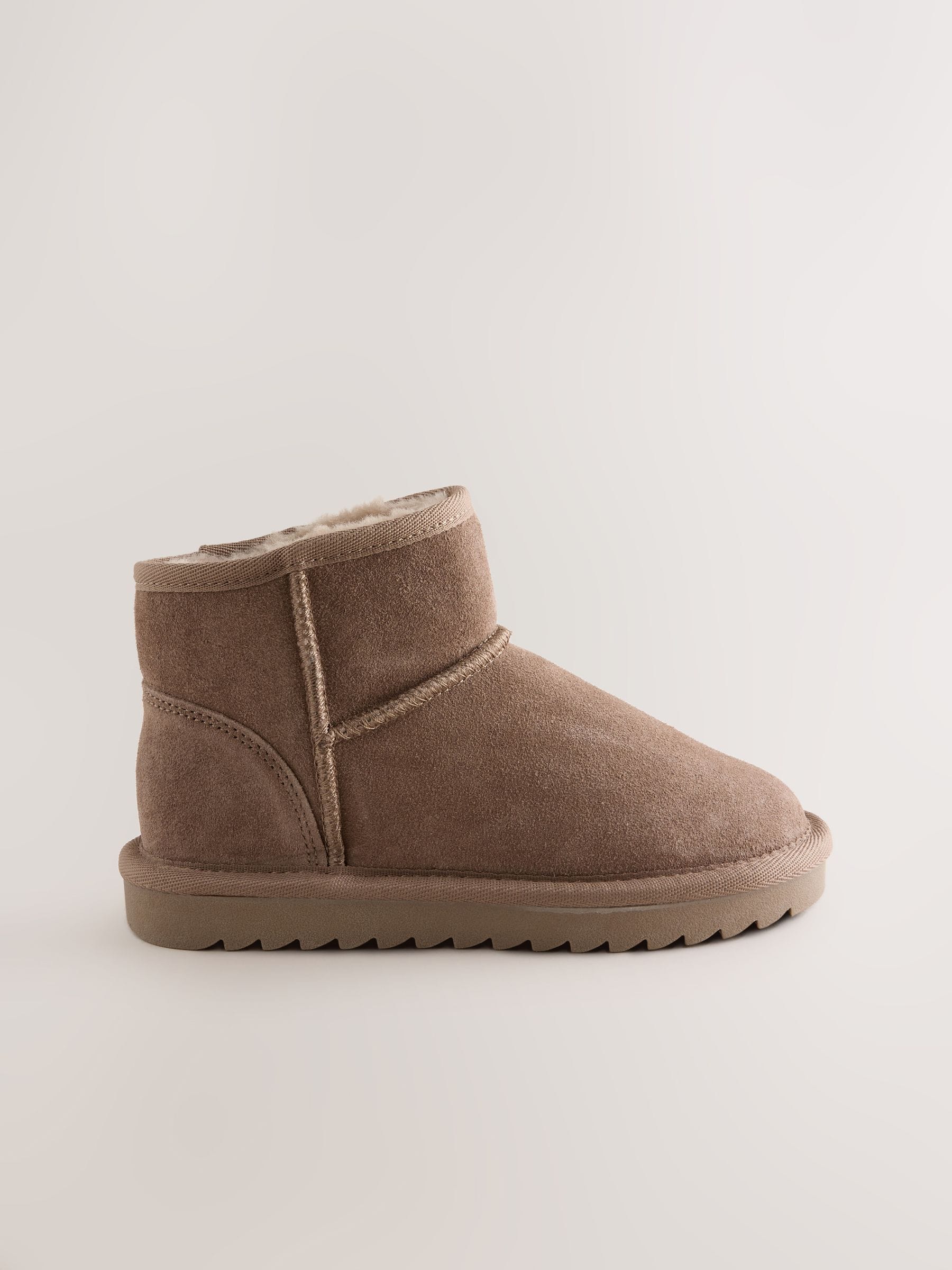 Mink Brown Wide Fit (G) Water Repellant Suede Pull On Boots image 2