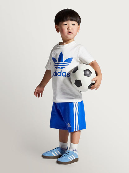 adidas Originals Blue Handball Spezial Elastic Lace Infant Trainers image 11