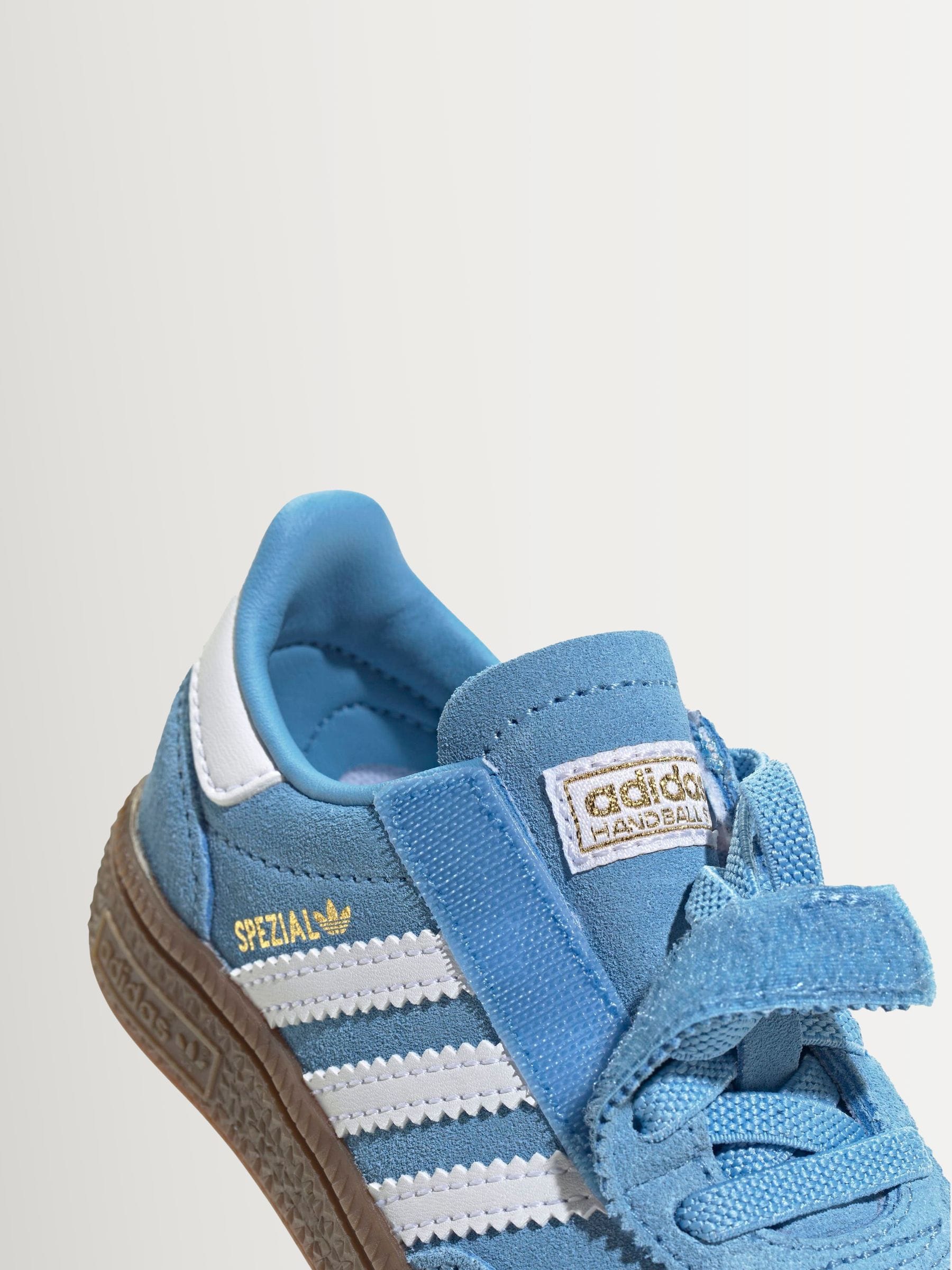 adidas Originals Blue Handball Spezial Elastic Lace Infant Trainers image 9