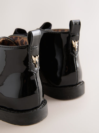 Black Bow Detail Ankle Boots image 4