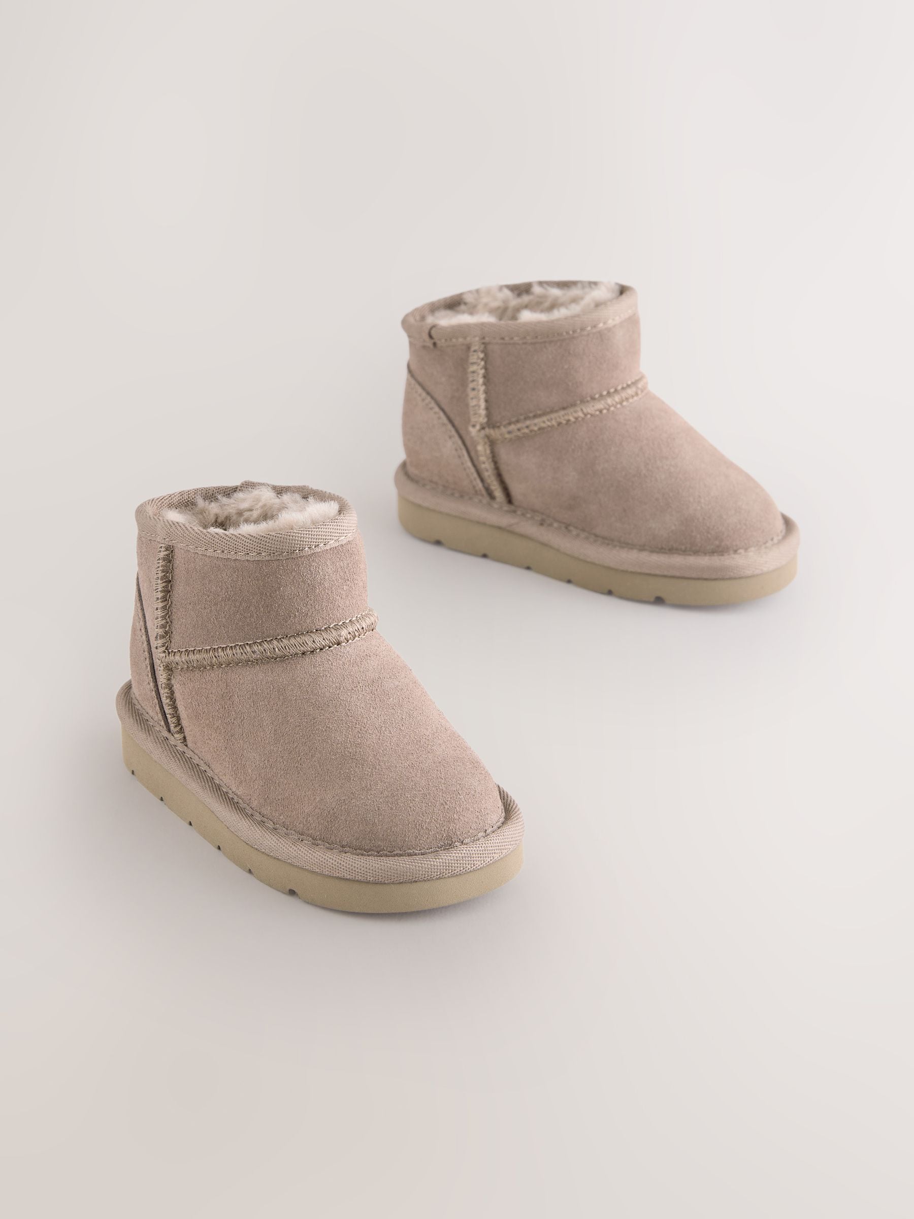 Mink Brown Standard Fit (F) Water Repellent Suede Pull On Boots image 1