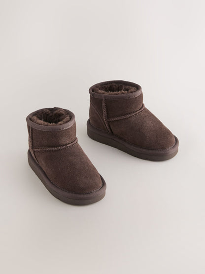 Chocolate Brown Standard Fit (F) Water Repellent Suede Pull On Boots image 1