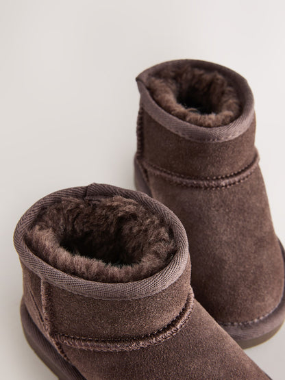 Chocolate Brown Standard Fit (F) Water Repellent Suede Pull On Boots image 5