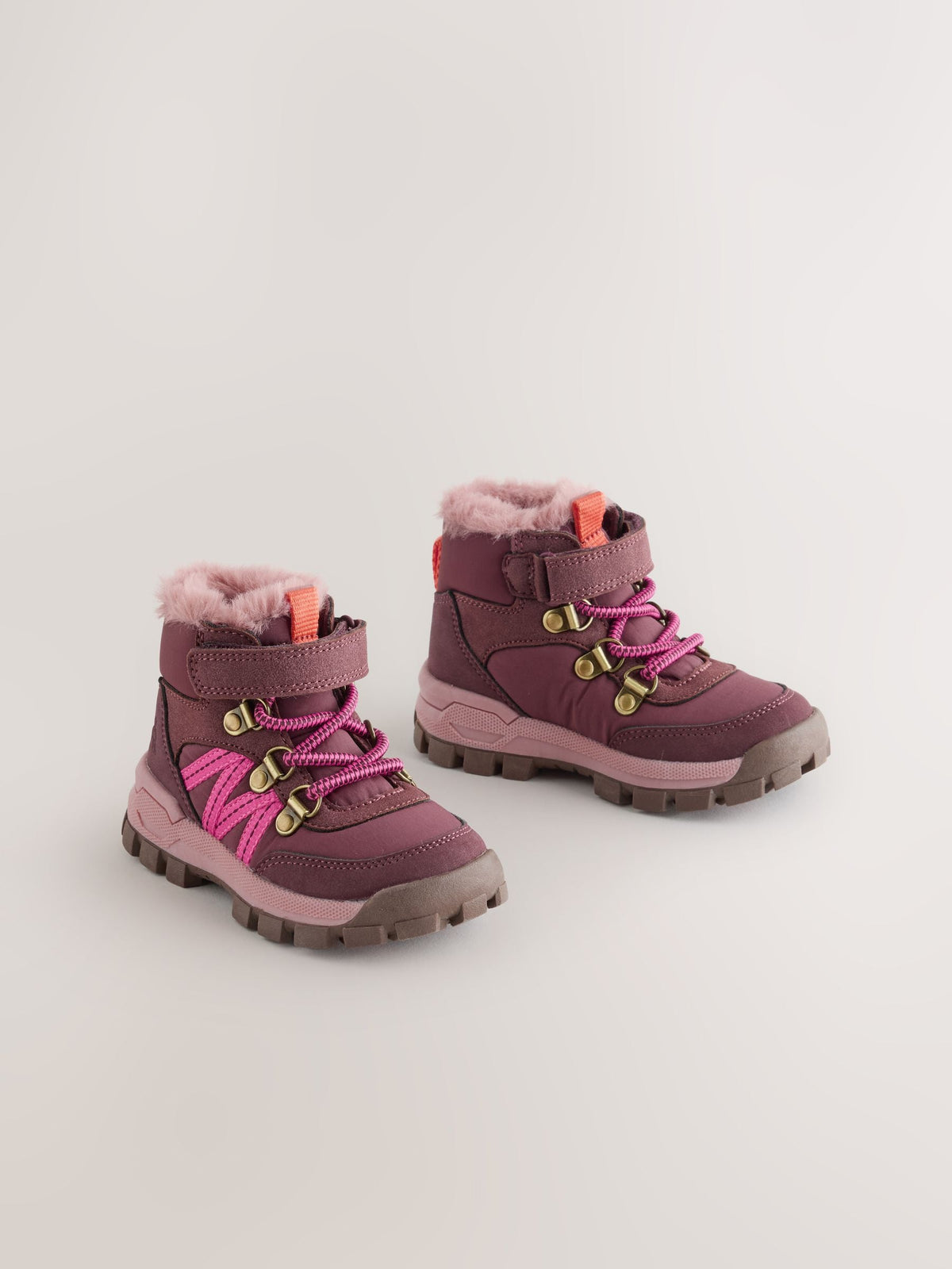 Dsiney Kidz - Burgundy Red Touch Fastening Hiker Boots image 1