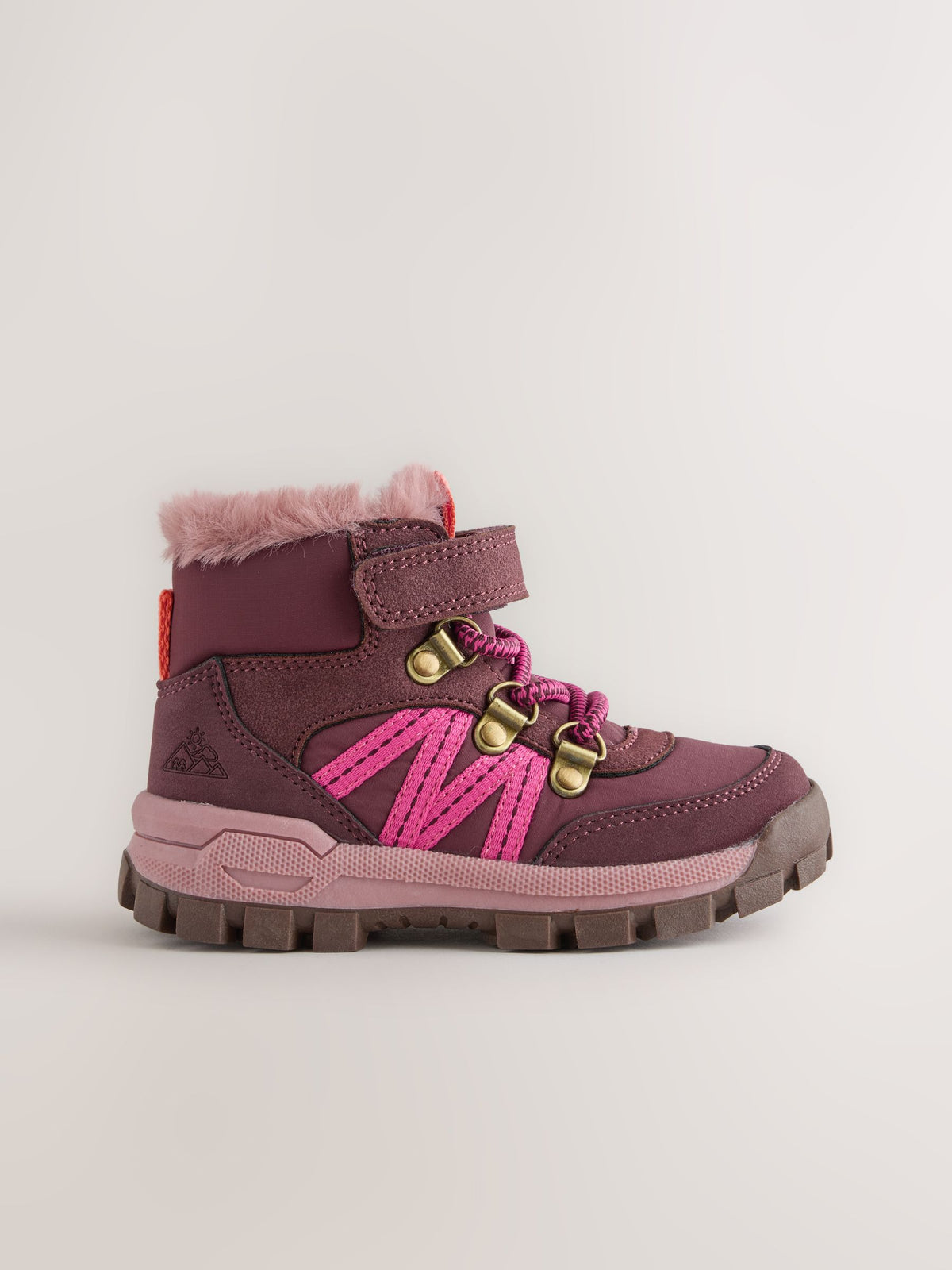 Dsiney Kidz - Burgundy Red Touch Fastening Hiker Boots image 2