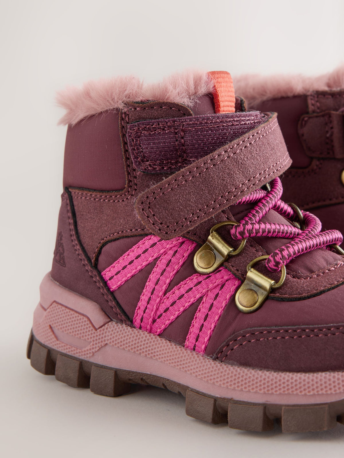 Dsiney Kidz - Burgundy Red Touch Fastening Hiker Boots image 4