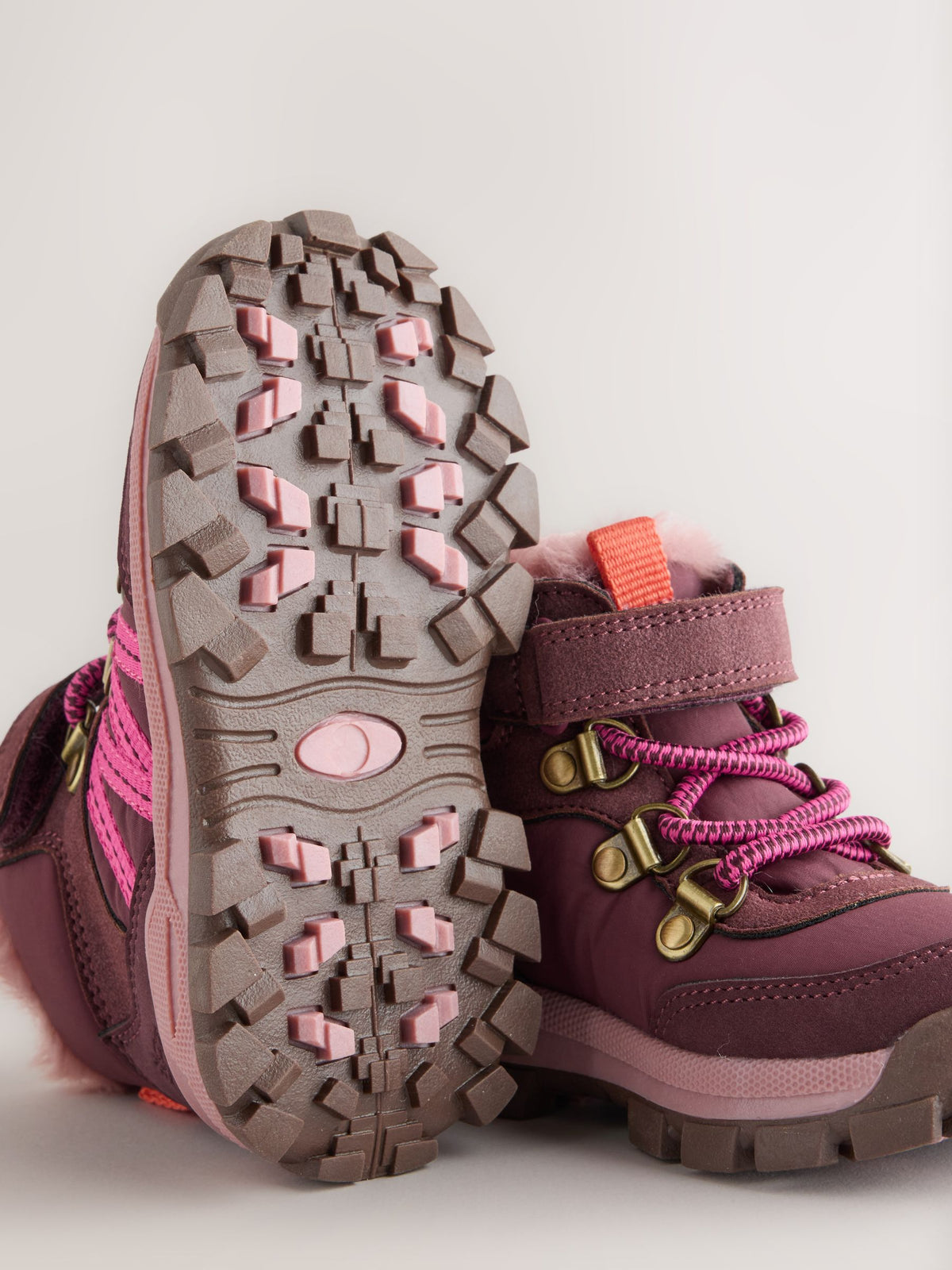 Dsiney Kidz - Burgundy Red Touch Fastening Hiker Boots image 5