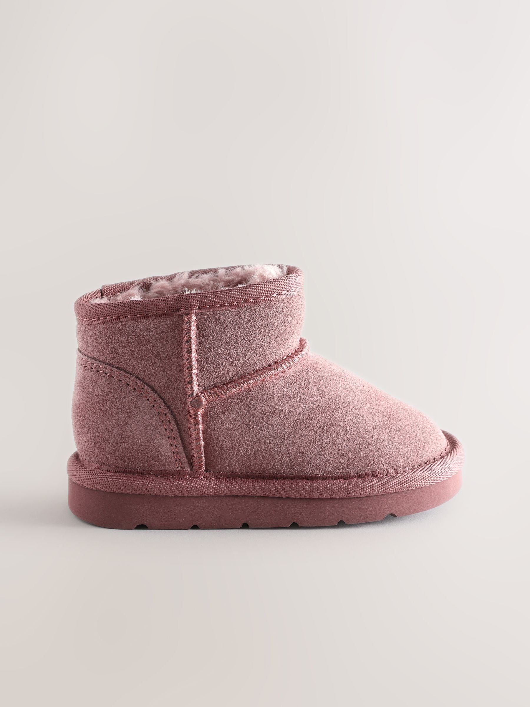 Pink Wide Fit (G) Water Repellent Suede Pull On Boots image 2