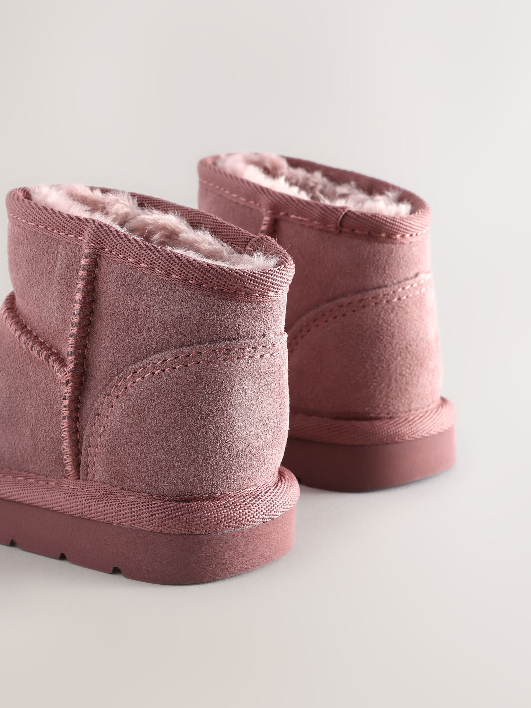 Pink Wide Fit (G) Water Repellent Suede Pull On Boots image 3