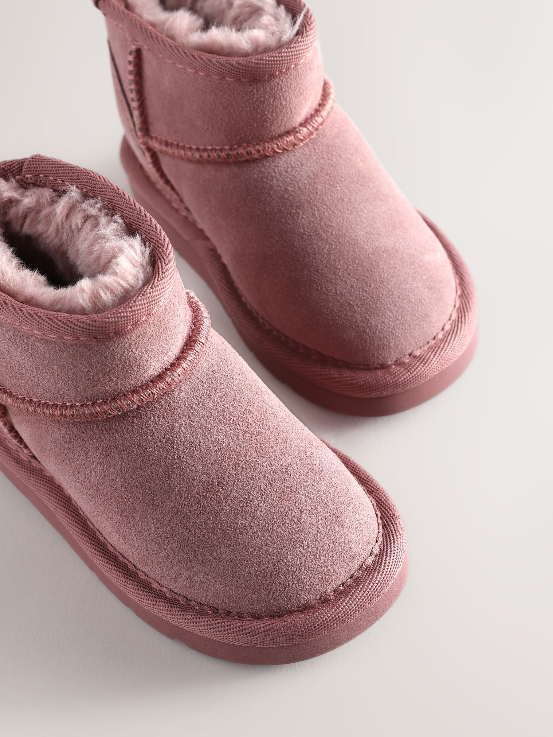 Pink Wide Fit (G) Water Repellent Suede Pull On Boots image 4