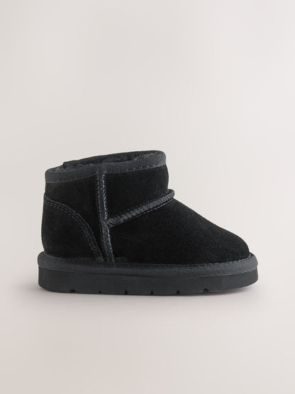 Dsiney Kidz - Black Standard Fit (F) Water Repellent Suede Pull On Boots image 2