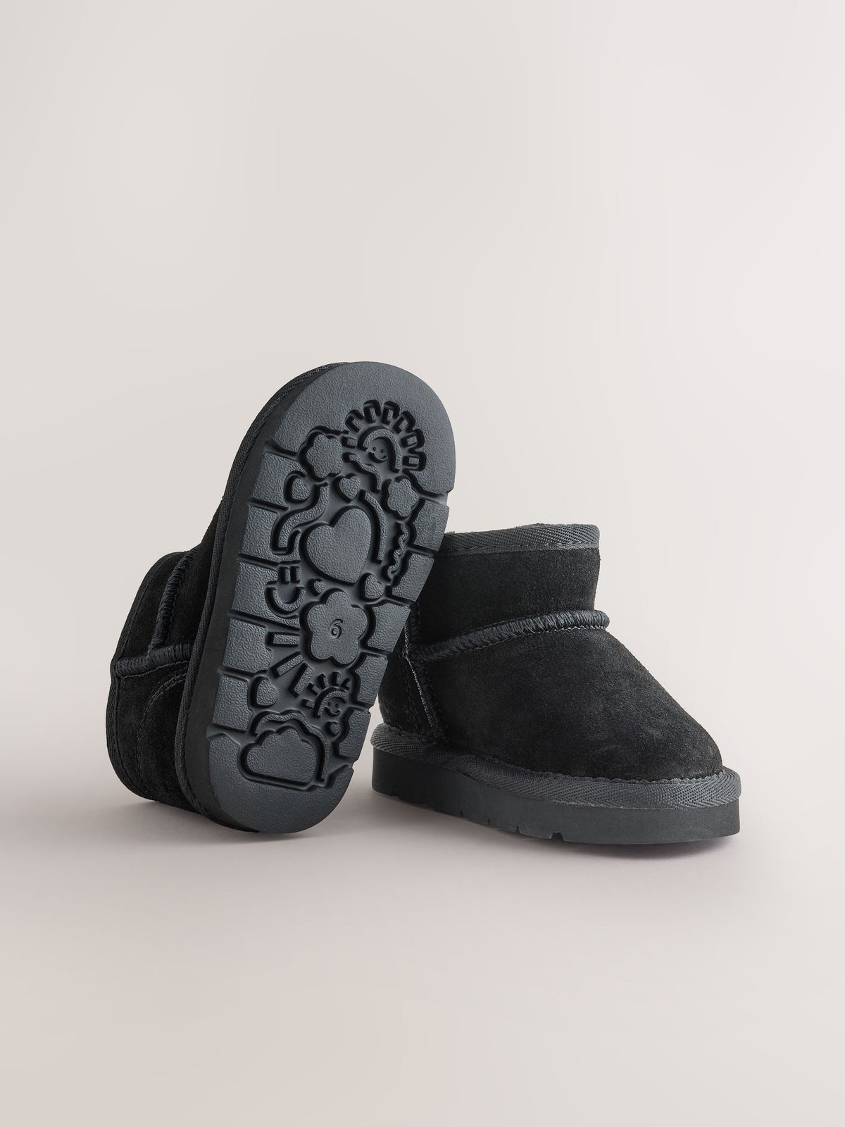 Dsiney Kidz - Black Standard Fit (F) Water Repellent Suede Pull On Boots image 3