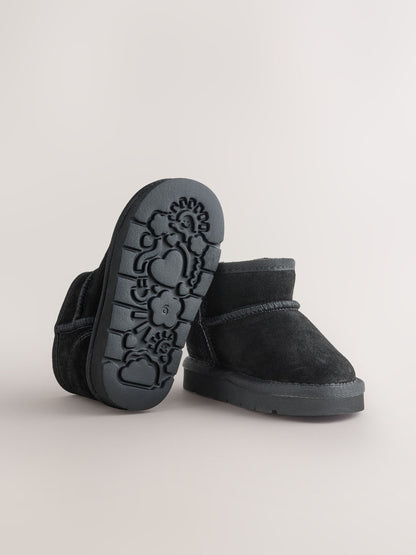 Dsiney Kidz - Black Standard Fit (F) Water Repellent Suede Pull On Boots image 3