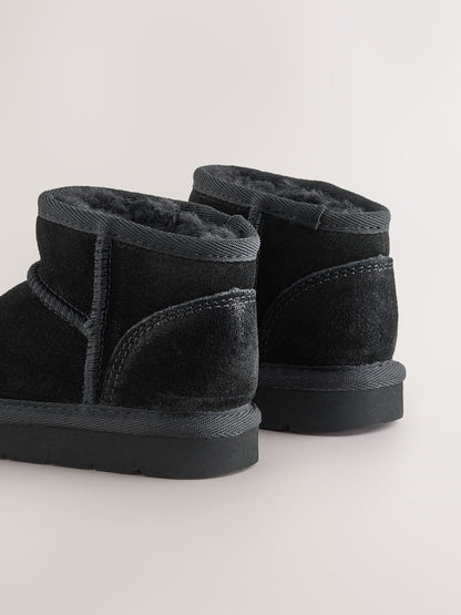 Dsiney Kidz - Black Standard Fit (F) Water Repellent Suede Pull On Boots image 4