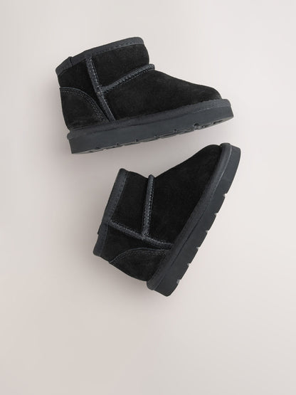 Dsiney Kidz - Black Standard Fit (F) Water Repellent Suede Pull On Boots image 5