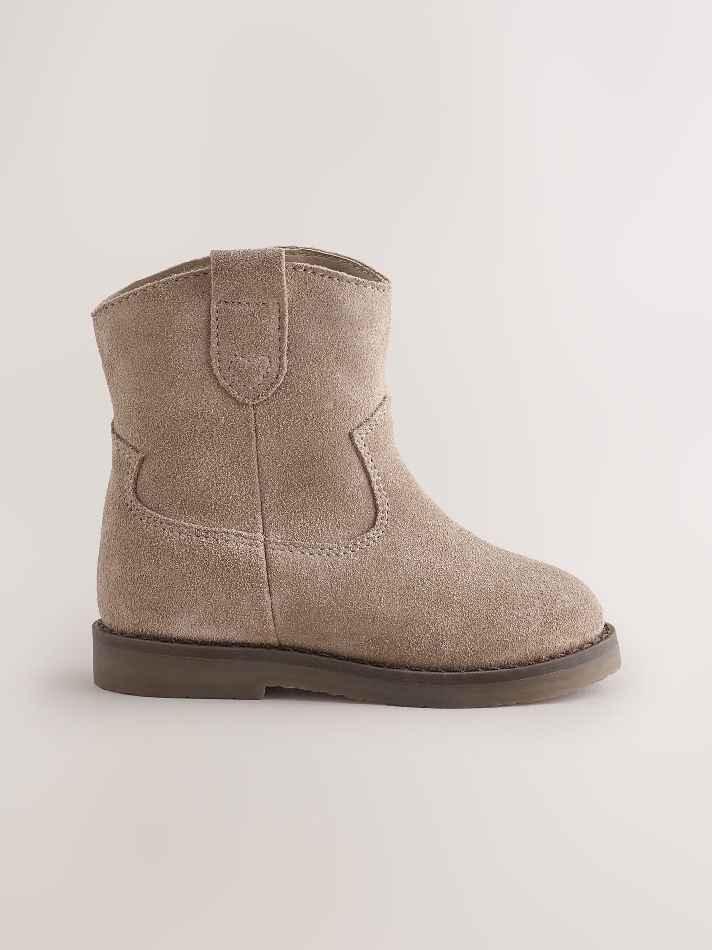 Suede Neutral Standard Fit (F) Western Ankle Boots image 2