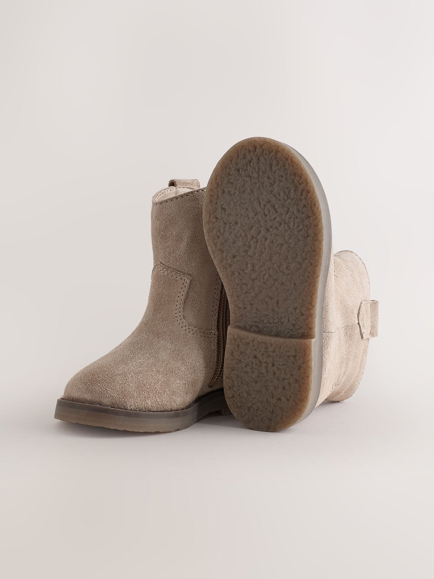 Suede Neutral Standard Fit (F) Western Ankle Boots image 3