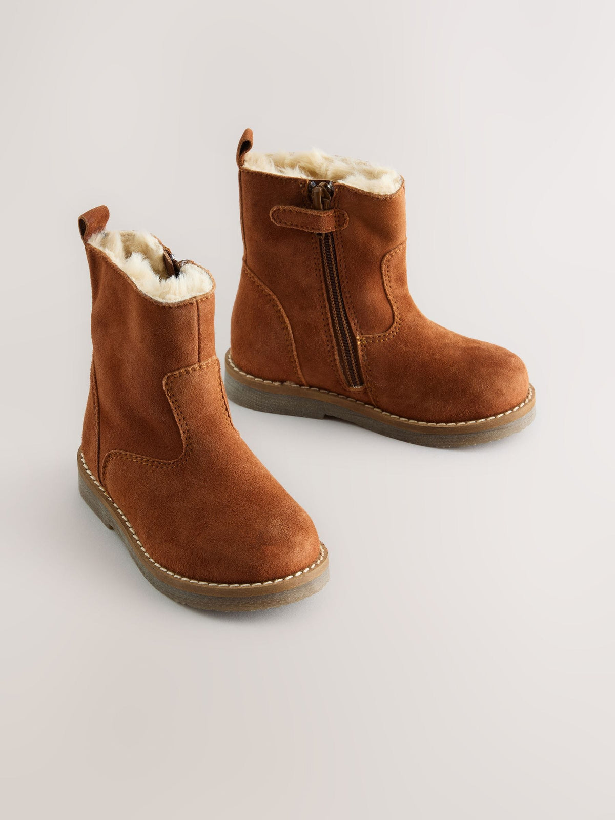 Dsiney Kidz - Tan Brown Standard Fit (F) Suede Tall Boots image 1