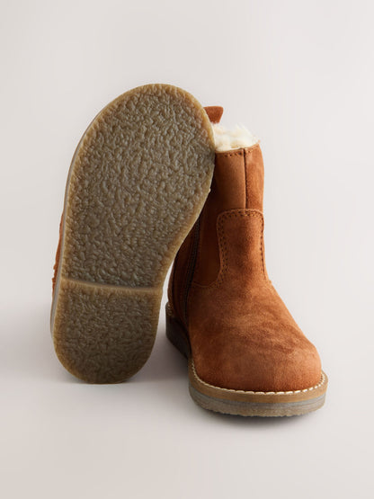 Dsiney Kidz - Tan Brown Standard Fit (F) Suede Tall Boots image 3