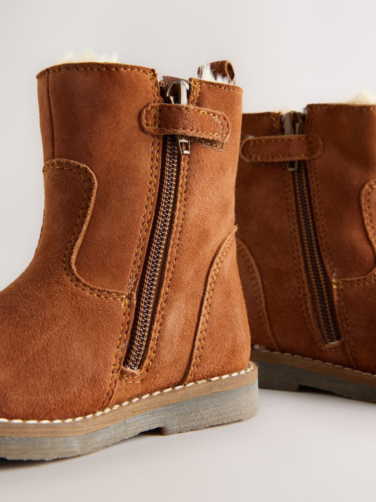 Dsiney Kidz - Tan Brown Standard Fit (F) Suede Tall Boots image 4