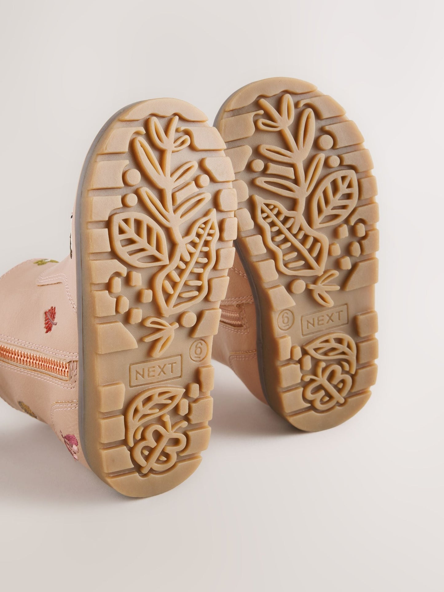 Pink Embroidery Standard Fit (F) Chelsea Zip Tassel Ankle Boots image 5