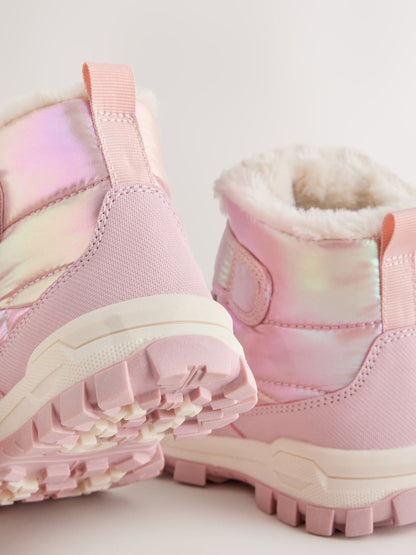 Dsiney Kidz - Pink Metallic Waterproof Touch Fastening Boots image 4