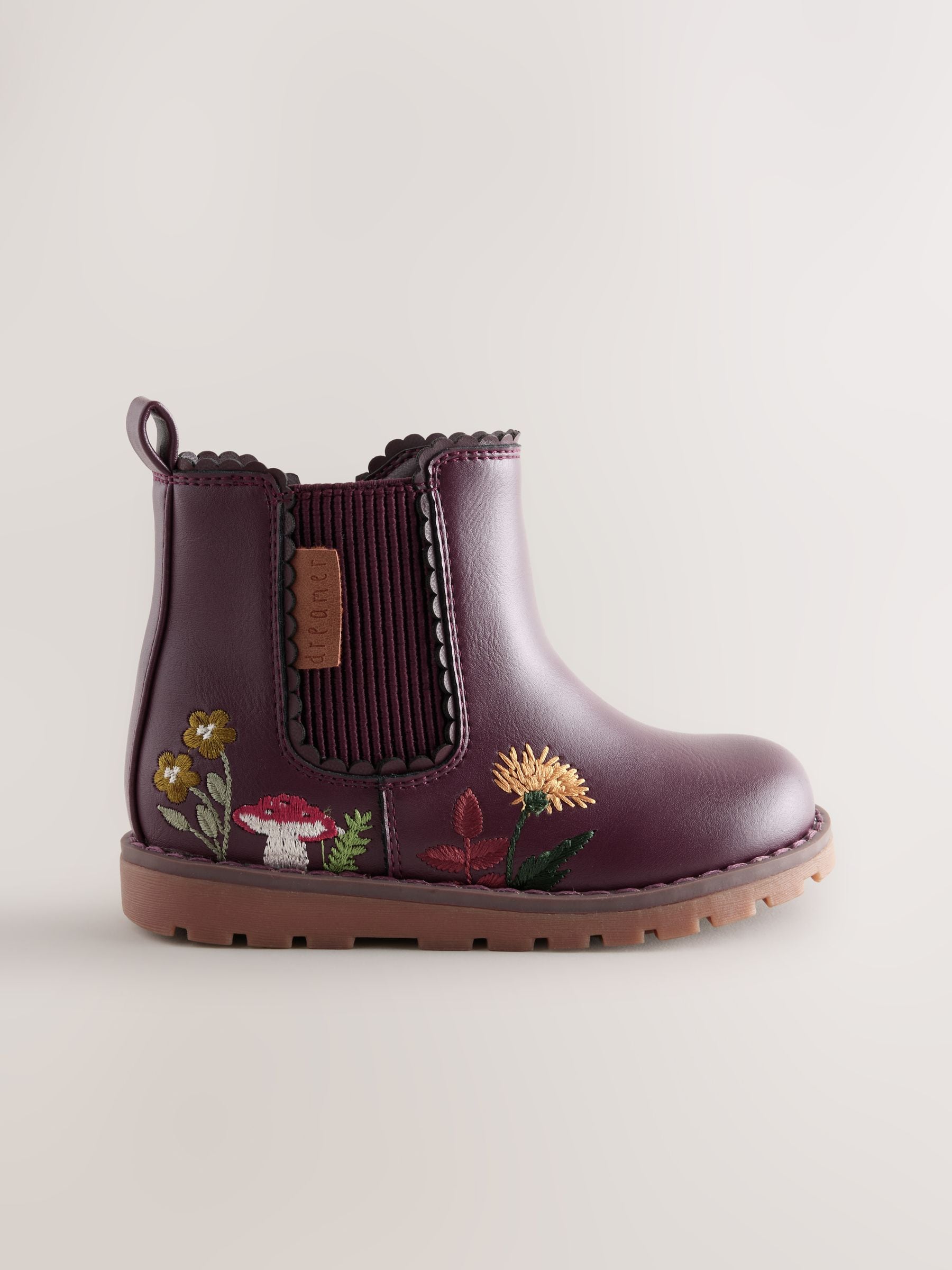 Burgundy Red Chelsea Ankle Boots image 2