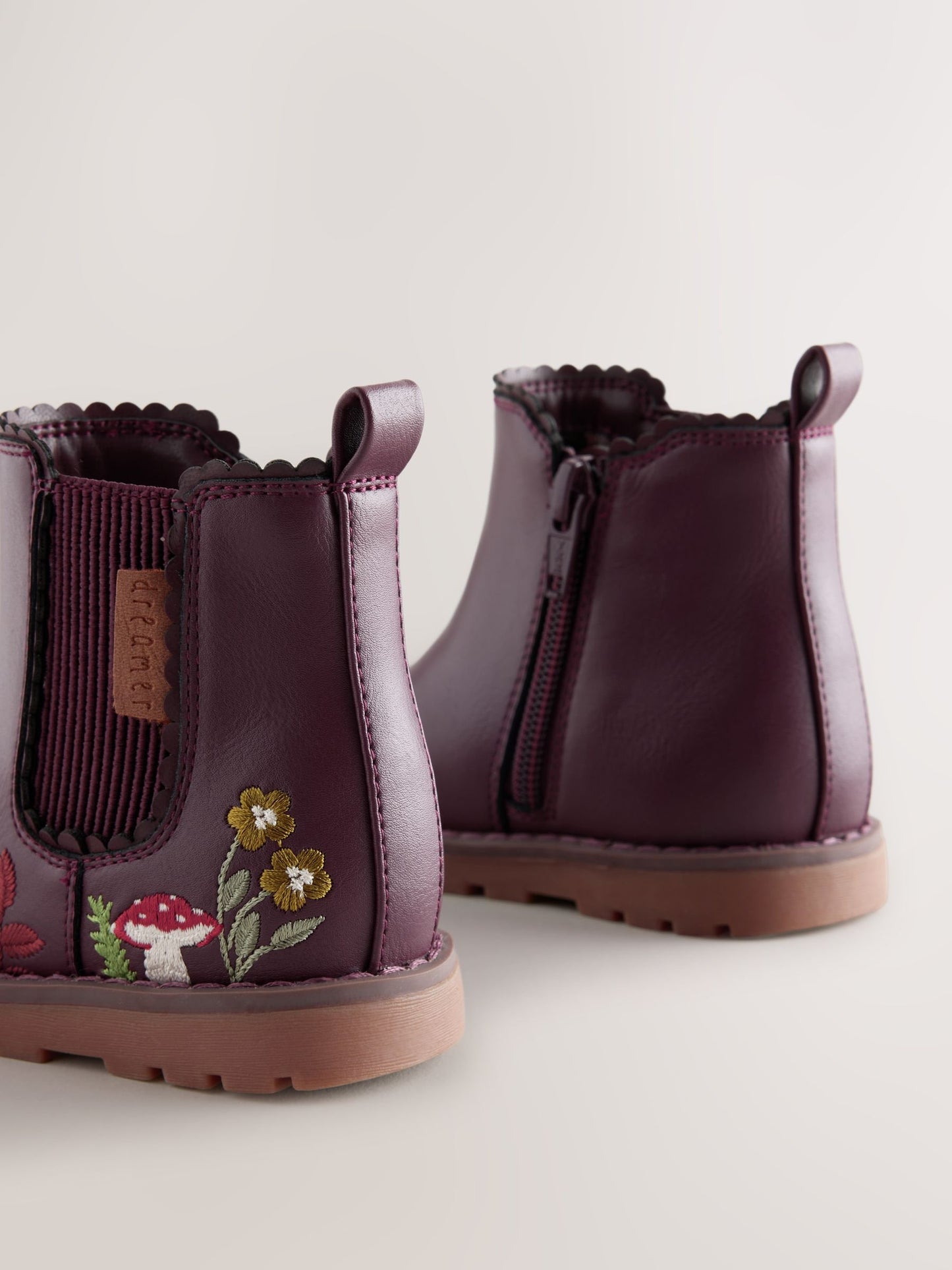 Burgundy Red Chelsea Ankle Boots image 3
