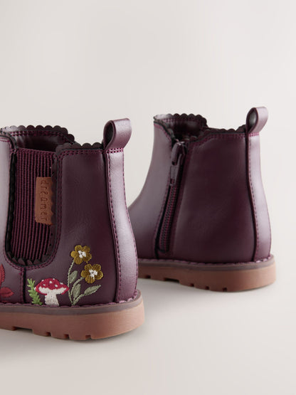 Burgundy Red Chelsea Ankle Boots image 3
