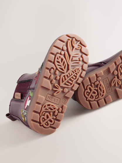Burgundy Red Chelsea Ankle Boots image 5