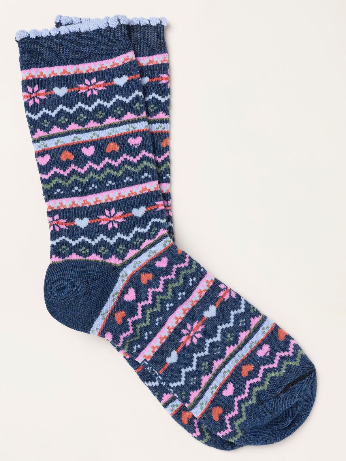 FatFace Navy Fairisle Socks - image 1
