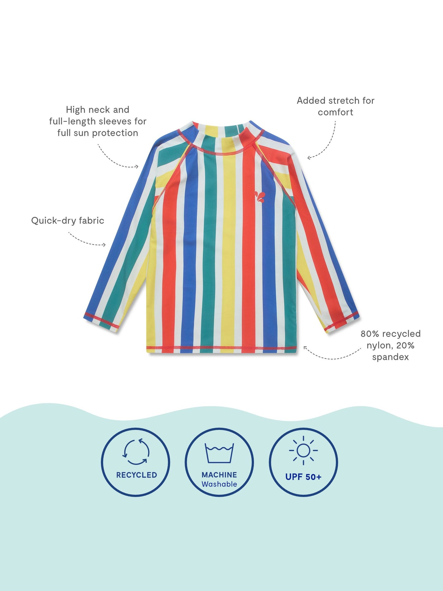 Muddy Puddles White UV Protective Rash Vest image 5
