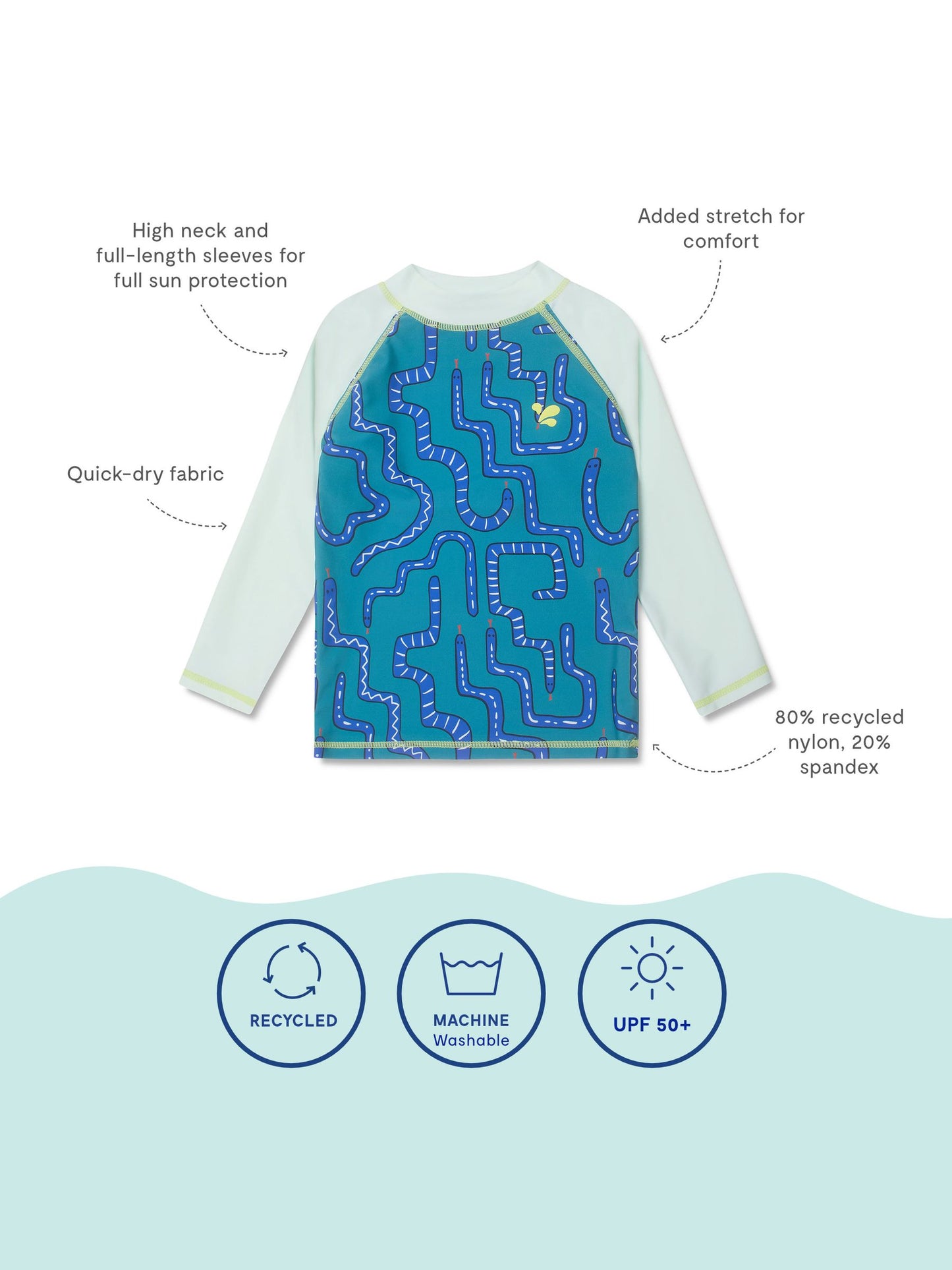 Muddy Puddles Green UV Protective Rash Vest image 5
