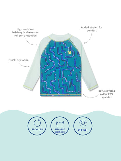 Muddy Puddles Green UV Protective Rash Vest image 5
