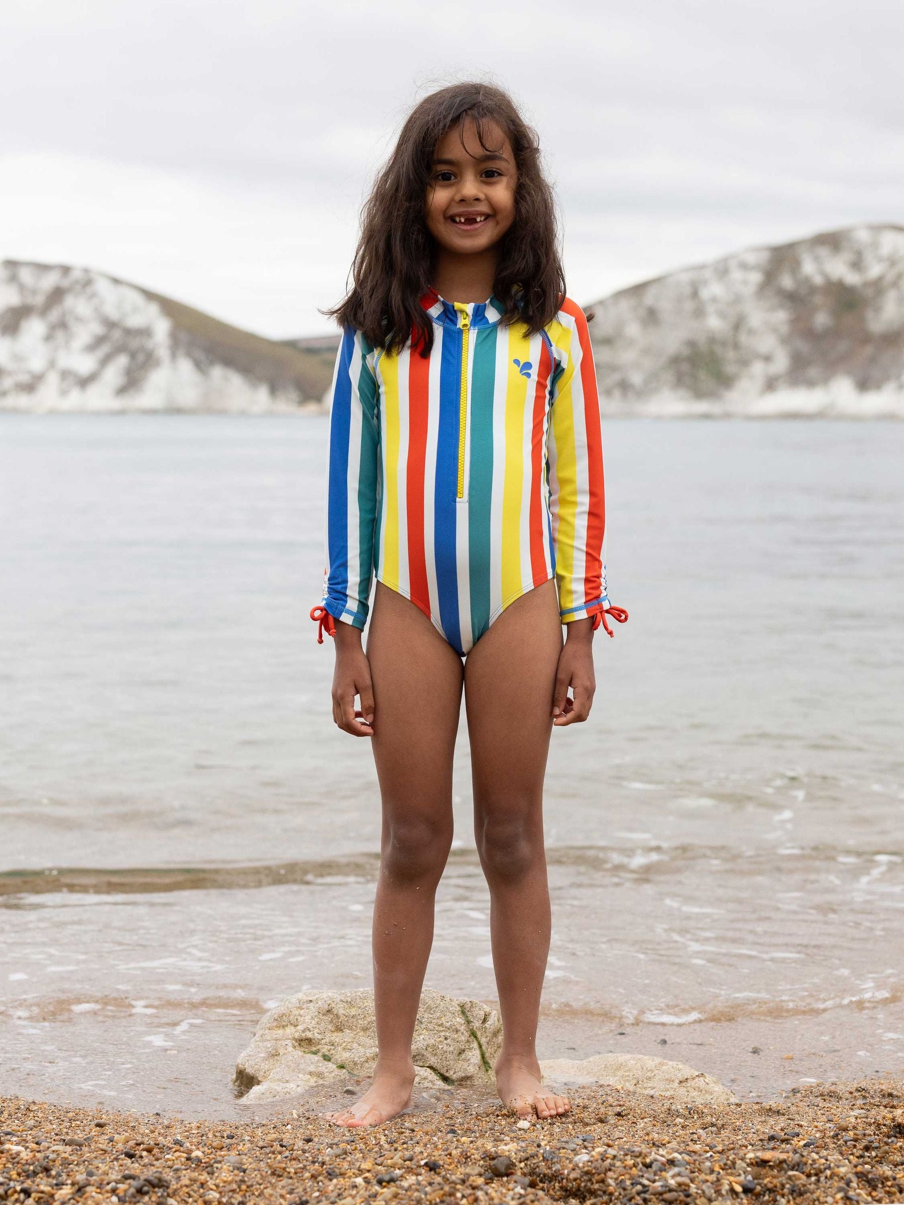 Muddy Puddles White UV Protective Swimsuit image 1