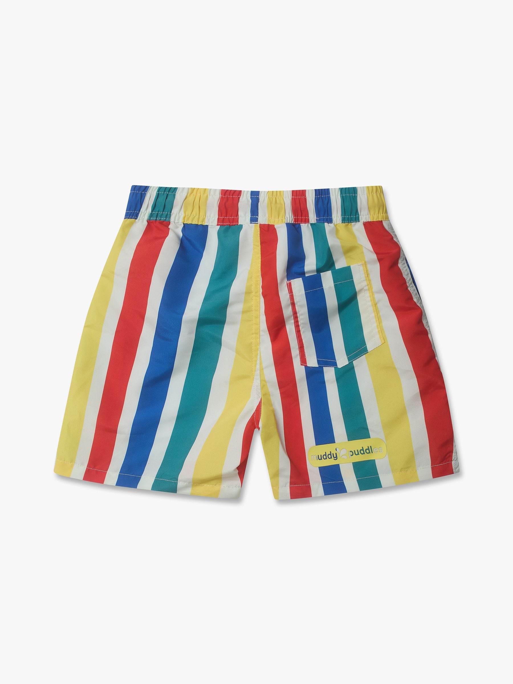 Muddy Puddles White UV Protective Swim Shorts image 4