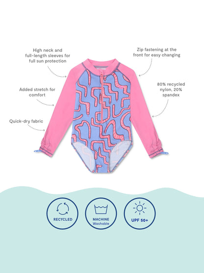 Muddy Puddles Pink UV Protective Swimsuit image 5
